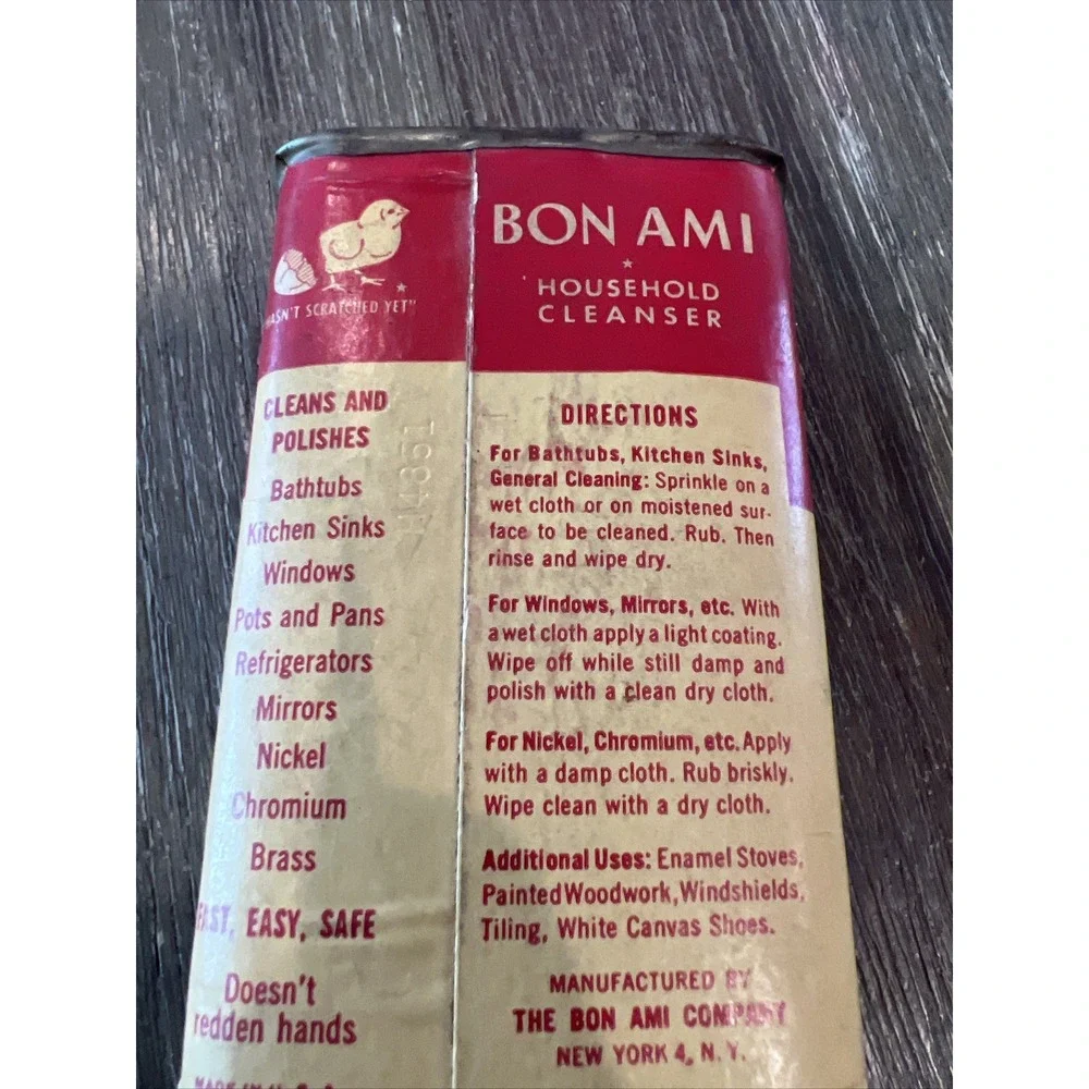 Vintage Kitchen Cleaning Bon Ami Polishing Powder 12 Oz NOS Unopened Full 1949
